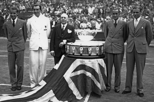 Great Britain win the Davis Cup in 1935. Photo: Getty Images