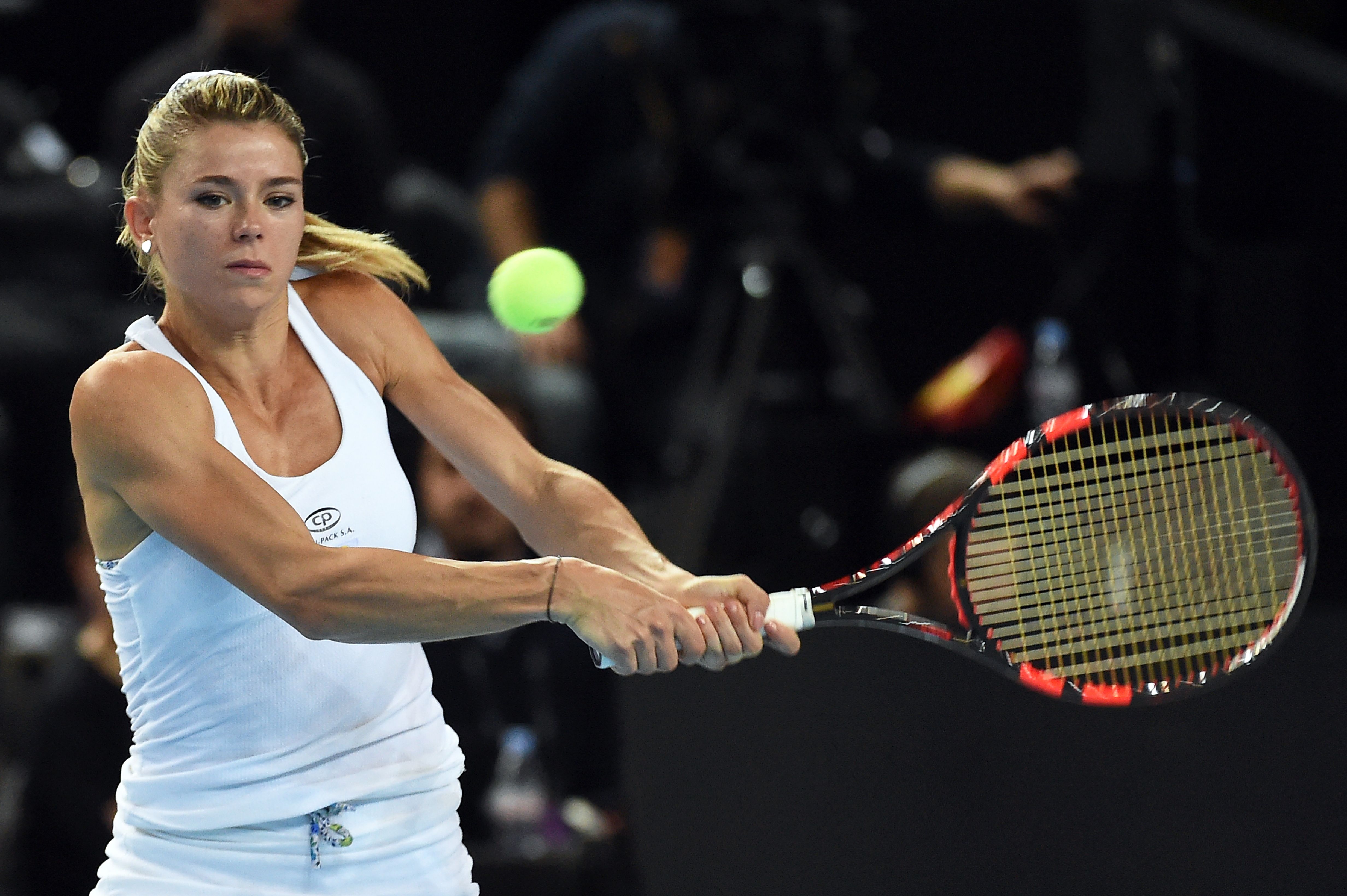 Camila Giorgi took the opening rubber against France. 