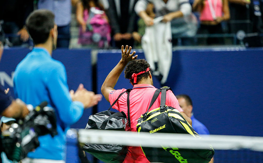 Tsonga & Djokovic. Photo: Getty Images
