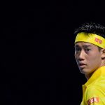 Kei Nishikori moved into the Basel third round with a 76(3) 62 win over Paolo Lorenzi. Photo: Getty Images