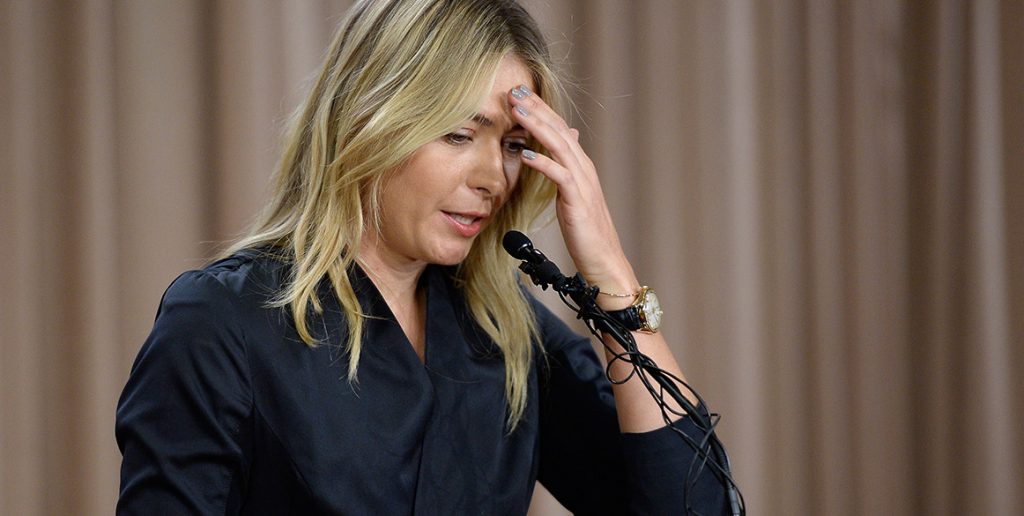 Maria Sharapova shocked the world when she announced that she had failed a doping test in March. Photo: Getty Images