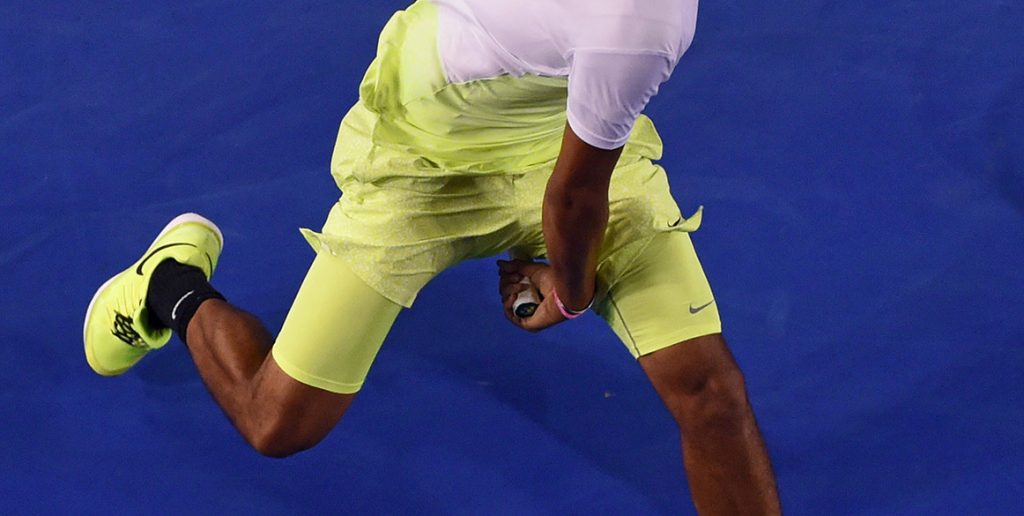 Nick Kyrgios hits a tweener at Australian Open 2015; Getty Images