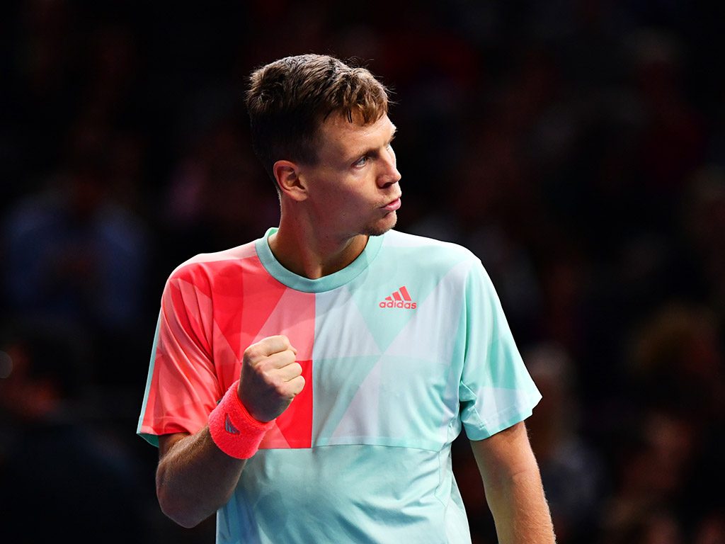 Tomas Berdych came through a tricky opener against Joao Sousa. Photo: Getty Images