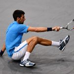 Djokovic went over on his ankle during his win over Dimitrov. Photo: Getty Images