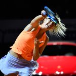 Although understandably rusty, Sharapova soon settled in to her first match back on Tour. Photo: Getty Images