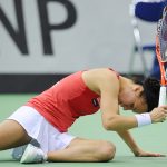 Viktorija Golubic struggled during her rubber against Belarus. Photo: Getty Images