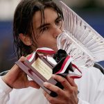 2005: An 18-year-old Rafael Nadal wins his first Monte Carlo title - and first ATP Masters title - beating Guillermo Coria 6-3 6-1 0-6 7-5 in the final. Photo: Getty Images