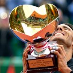 2017: Title number ten. Rafa swept aside all before him (including Albert Ramos-Vinolas in the final) to claim a remarkable tenth Monte Carlo title - an Open Era record at a single event. Photo: Getty Images