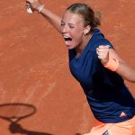 Qualifier Anett Kontaveit downed top seed Angelique Kerber 64 60. Photo: Getty Images