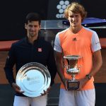 It was the first time that Djokovic and Zverev had played each other on the ATP. Photo: Getty Images
