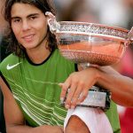 A STUNNING START: Rafael Nadal celebrated his recent 19th birthday as he defeated Mariano Puerta to win on debut in 2005; Getty Images
