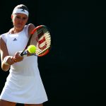 Kristina Mladenovic was a straight sets winner over Pauline Parmentier. Photo: Getty Images
