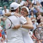 Jamie Murray and Martina Hingis won the mixed doubles title. Photo: Getty Images