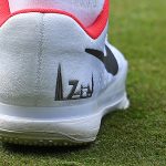 Roger Federer has fancy Wimbledon shoes. Photo: Getty Images