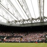 The women's final was the first played entirely under the Centre Court roof. Photo: Getty Images