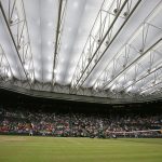 Persistent rain meant that matches had to be played under the Centre Court roof. Photo: Getty Images