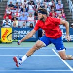 Jack Sock was at his shotmaking best during his 7-6(4) 6-3 win over Pierre-Huhues Herbert. Photo: Getty Images