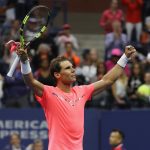 Rafael Nadal was a straight sets winner over Dusan Lajovic. Photo: Getty Images