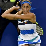 Monica Puig pushed Muguruza in the first set, but was blown away in the second. Photo: Getty Images