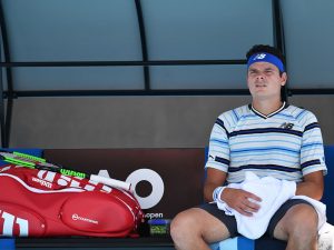 Milos Raonic suffered his first AO opening-round exit in eight appearances; Getty Images