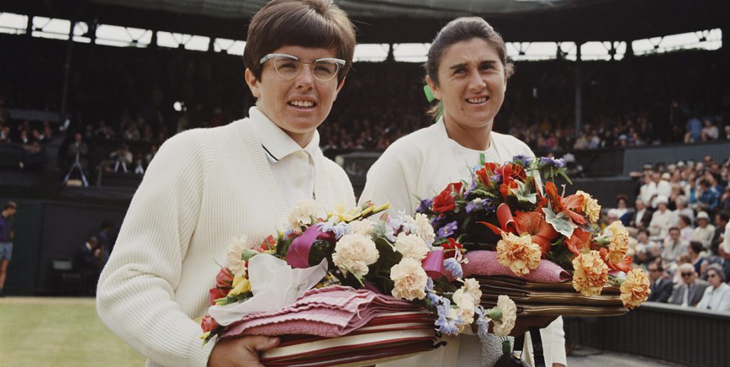 Judy Dalton lost to Billie Jean King in the 1968 Wimbledon final; Getty Images