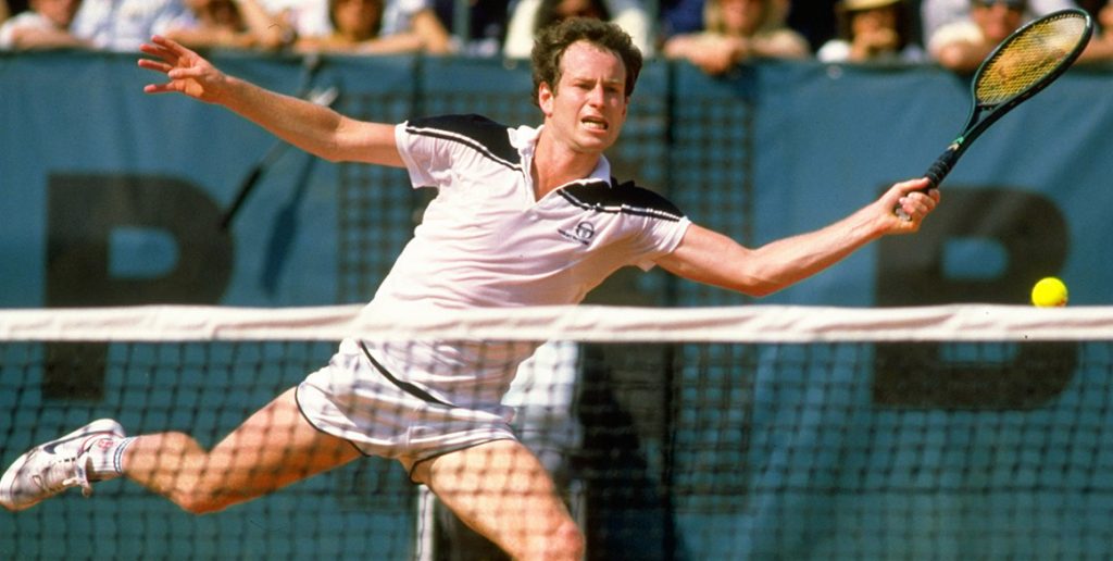 John McEnroe won 10 of his 49 sets on carpet at the Madrid Open in 1984; Getty Images