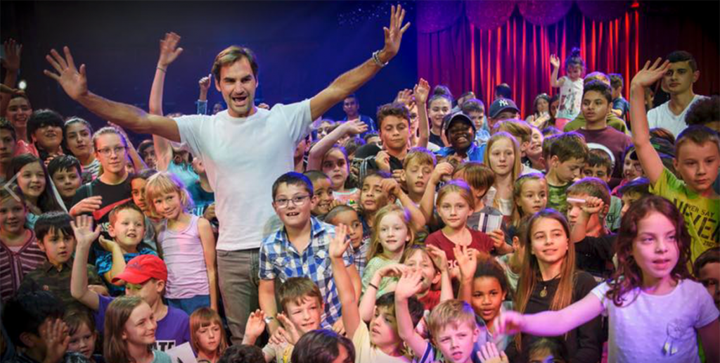 Roger Federer visited the Circus Knie in May; Photo: RF Foundation