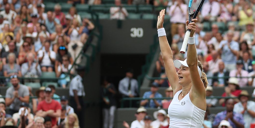 Ekaterina Makarova seals victory over Caroline Wozniacki in the second round at Wimbledon; Getty Images