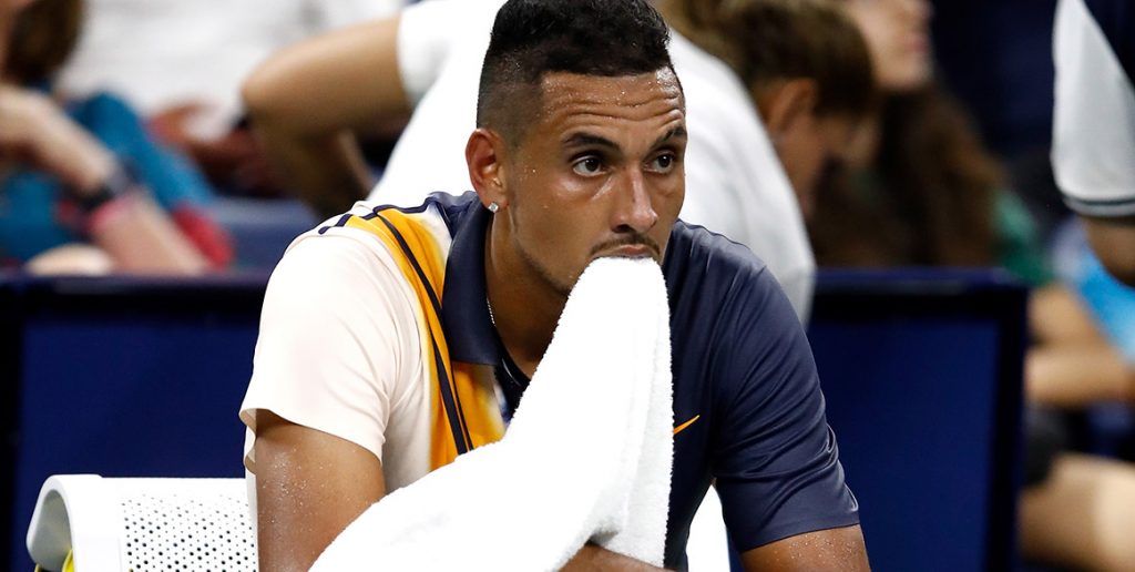 Nick Kyrgios goes on to face Roger Federer in round three; Getty Images
