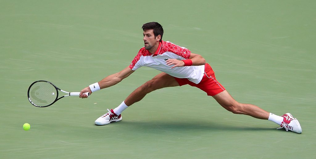 Novak Djokovic was at his imperious best in a 6-4 6-0 win ...