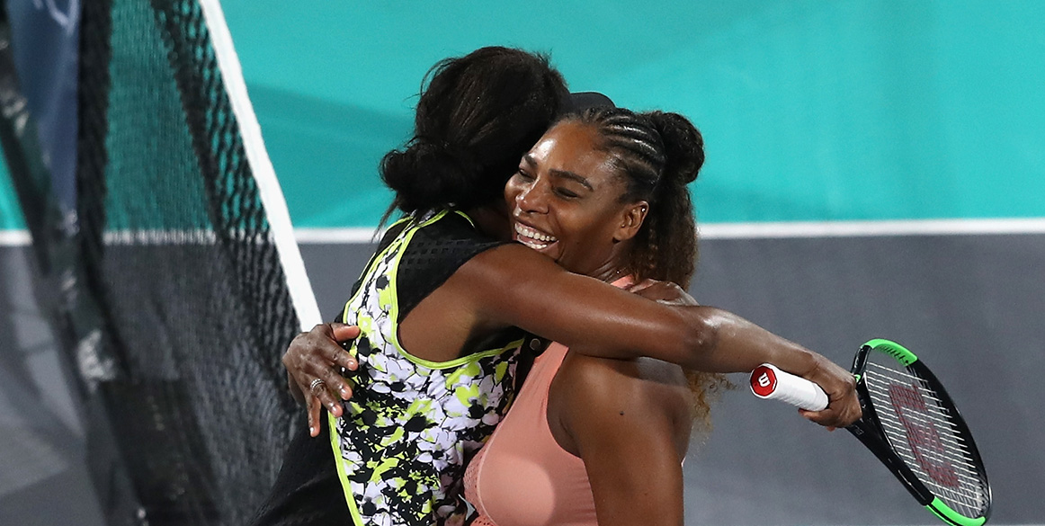 Serena and Venus Williams step out in Abu Dhabi Tennismash.